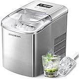 BODEGA Macchina per il ghiaccio, 2.1 litri Macchina per cubetti di ghiaccio, cubetti di ghiaccio da 12 kg 24 ore, 120 W ICE Maker, produzione di 9 cubetti di ghiaccio, preparazione in 8 minuti
