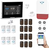 ITALIAN ALARM - Allarme Casa Senza Fili con Sirena Esterna, Kit Antifurto Casa Wireless con App e SIM GSM, Allarme Porta Ingresso e Finestre già configurato. Mod. Micro Touch, Video Tutorial Italiano
