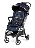 PEG Selfie Plus Passeggino Leggero Compatto, Chiusura Automatica, Dalla Nascita Fino A 22 Kg, Doppio Rivestimento, Capottina UPF 50+, Cestello Portaoggetti, Blue Shine