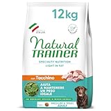 Natural Trainer Ideal Weight Medium&Maxi Cibo per Cani Adulti Light in fat con Tacchino - 12kg