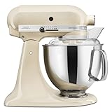 Kitchenaid Planetaria - Artisan - Robot da Cucina con testa inclinabile e 7 accessori - 4.8 L - Impastatrice - Color Crema