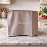 RICAMI FIORENTINI BALDI Copriaffettatrice in Tessuto Ricamato – Artigianale Made in Italy – Protezione Antipolvere per Affettatrice Professionale. Misura cm 44x55x30. (Grande, Beige)