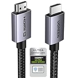 UGREEN Cavo HDMI 2.1 8K Cavo HDMI certificato 8K 60Hz 4K 240Hz Ultra Alta Velocità 48Gbps Alluminio eARC HDCP Dynamic HDR Dolby Atmos Compatibile con HDTV Monitor PS5 PS4 Xbox PC, 2M