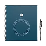 Rocketbook Wave - Taccuino Digitale, 80 Pagine, Quaderno, Riutilizzabile, Copertina Rigida, Smart Notebook con Penna Pilot Frixion, Taccuino a Spirale - Compatibile con i Sistemi Cloud