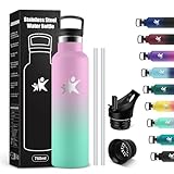 KollyKolla Borraccia Termica 750ml, Borraccia a Prova di Perdite, Facile Pulizia, senza BPA, Riutilizzabile, con Cannuccia, per Adulto, Campeggio, Ciclismo, Lavoro, Viaggio