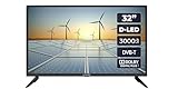 KIANO Slim TV TV 32' Pollici 80 cm | Tripla sintonizzatore DVB-T2 CI CI+ | LED HD TV schermo | 2 ingressi HDMI | Multimedia USB | Dolby Audio | PVR | Hotel Mode | Nero