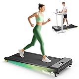 UREVO Tapis Roulant Elettrico con Inclinazione 9%, 2 in 1 Tapirulan Salvaspazio con Telecomando e Display LED, Smorzamento a 6 punti，Walking Pad da scrivania Silenzioso per Casa e Ufficio