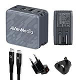 AVerMedia Caricatore Portatile per Nintendo Switch, Ricarica Rapida GaN da 100W, Docking Station HDMI 4K60 per TV, iPhone, iPad, Laptop, PC, Accessori Gaming, Adattatori UK & EU Inclusi, CORE GO GC313