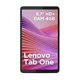 Lenovo Tab One Tablet - Display 8.7' HD (1340x800), RAM 4GB, Memoria 64GB, WiFi 5, Processore MediaTek Helio G85, Tablet Android 14, Clear Case incluso - Luna Grey
