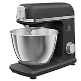 Electrolux Create 5 E5KM1-4BPT Impastatrice Planetaria 1200W in alluminio pressofuso, 6 velocità, ciotola capiente, design compatto, stabile e elegante, colore Black Pearl, dimensioni 330x245x380mm