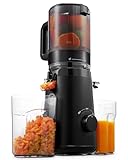 TUUMIIST Estrattore Frutta e Verdura, Estrattore di Succo, Centrifuga Frutta e Verdura, 99% Nutrienti Preservati, Senza BPA, 135 mm, Nero