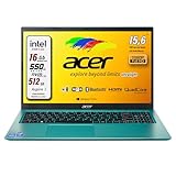 Acer Notebook Intel 4 Core N6000, RAM 16 Gb Ddr4, SSD pci da 512 Gb, Display FULLHD da 15,6', web cam, 3 usb, hdmi, bt, lan,wi-fi, Win11 Pro, pronto all'uso e preconfigurato Gar. Italia