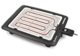 G3 Ferrari G10024 Giulietta Barbecue Elettrico, 2000 W, Griglie Inox, Area cottura 31 x 25 cm, Vassoio porcellanato per facile pulizia, Resistenza in acciaio corazzato, Griglia doppia, Nero