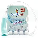 Optinell Aspiratore Nasale Neonato con 4 Ricambi Extra Soft – Starter Kit Igiene Nasale con Aspiramuco, Beccucci Monouso con Filtro Igienico, Igiene e Lavaggi Nasali Bambini