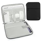 Dadanism 13 Pollici Tablet Custodia Borsa Portatile per iPad Pro 13' M5/M4, iPad Air 13' M4/M3, iPad Pro 12,9', MacBook Neo/Air M5 M4 13', Galaxy Tab S10 FE Plus 13,1'/Tab S10+ Plus 12,4', Nero