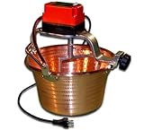 PAIOLO ELETTRICO IN RAME MARTELLATO CON FONDO PIANO MOTORE POTENZIATO 24W 9 LITRI DI CAPACITA' art. 08MP NUOVAFAC