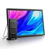 Desobry Upgrades TV piccola da 22 pollici 1080P, mini televisore con antenna e sintonizzatore DVB-T2, TV compatta da 12 V per cucina, casa e camper, utilizzabile come schermo per computer o monitor