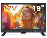 ZOSHING TV 19 pollici,TV 12 volt per Camper con Sintonizzatore Digitale T2-HEVC,HDMI,USB,VGA porta IN,per Cucina,Camera da letto