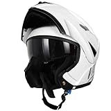Westt Casco Modulare Moto Certificato ECE R 22.06 - Casco Integrale con Visiera e Parasole per Donna e Uomo - Casco Jet con Protezione Mento per Scooter Roller Ciclomotore