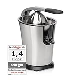 Princess Spremiagrumi Master Pro – Cono spremitore in acciaio inox – 300 W – Filtro polpa inox – Braccio a leva professionale – Serbatoio con sistema antigoccia – 201860