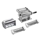 Marcato MULTIPAST, Set Macchine per Pasta, Acciaio Cromato, Diversi Formati di Pasta, 20x20x15 cm, Facile da Usare, Linea Premium.