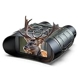 HOTPEAK Binocolo Visione Notturna, 112 MP 4K Binocolo Notturno con Zoom 12X & Batteria Ricaricabile 5000mAh, Scheda 64GB Inclusa, Visione Infrarossa, Perfetto per Caccia, Campeggio & Sicurezza