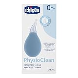 Chicco Physioclean Aspiratore Nasale per Neonati, Pulisce il Naso Chiuso dei Bambini in Modo Semplice e Delicato, Facile da Usare Grazie alla sua Forma Ergonomica, con Beccuccio Morbido, 0 Mesi+