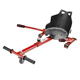 Wiltec Sedile per hoverboard max 120 kg rosso, regolabile, per scooter elettrico autobilanciato
