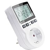 KETOTEK Misuratore Consumo Elettrico, Contatore Energia Elettrica 11 Modalità di Monitoraggio 3680W, Misuratore di Potenza Spina, Wattmetro 16A con Protezione da Sovraccarico