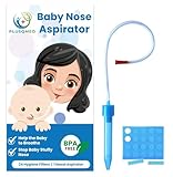 Aspiratore nasale per bambini, ventosa per muco con 24 filtri igienici, sicuro e facile da pulire per neonati, neonati, bambini, aspiratore nasale, aspiratore nasale, rimozione del muco, PLUSQMED