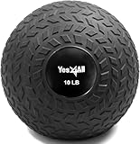 Yes4All JLMS Slam Balls 4,5 kg, nera, palla medica riempita di sabbia senza rimbalzo, adatta per l'allenamento e la forza