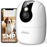 Imou 3K Telecamera WiFi Interno con One-Touch Chiamata, 5MP Videocamera Sorveglianza con Crociera Automatica, Rilevamento AI Umano/Animali, Visione Notturna a Colori, Modalità Privata, 2,4/5GHz