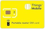 SIM Card per PORTABLE ROUTER - Things Mobile con copertura globale e rete multi-operatore GSM/2G/3G/4G LTE, senza costi fissi, senza scadenza e tariffe competitive, con 10 € di credito incluso
