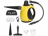 Pulitore a vapore Clatronic - pulisce, sgrassa e disinfetta | pressione del vapore 3,5 bar max. | pulitore a vapore con ugello orientabile a 360° e cavo da 5 m | incl. 9 accessori | 1050 W | DR 3653