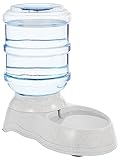 Amazon Basics Cani e gatti Distributore di acqua per animali domestici, Misura piccola, 3.8 litri, Trasparente