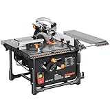 DOVAMAN Banco Sega Circolare per Legno 2000W, 98% Raccolta Polvere, Taglio Max 60mm, Lama 216mm, Piano Estensibile 48-80cm, Storage Integrato, Sega da Tavolo per DIY e Hobby - DTS02M