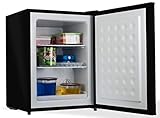 PremierTech Mini Congelatore Nero, Freezer 42 litri, 4**** Stelle, 24 Gradi, Compatto, Da Tavolo, Risparmio Energetico, Porta reversibile, PT-FR43B