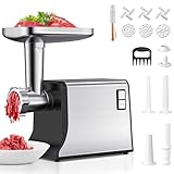 Yapasopu Tritacarne elettrico 3000 W, con 3 piastre di taglio, 3 lame, 3 tubi per insaccare, tritacarne multifunzione, tritacarne per uso domestico
