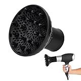 DIVINE BEAUTY - Diffusore Capelli Ricci in Abs Nero - Ideale per Tutti i Capelli - Regolabile per Phon da 4.4 cm a 6.6 cm
