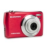 AGFA PHOTO Realishot DC8200 - Fotocamera Digitale Compatta, 18MP, Video Full HD, Schermo LCD 2.7'', Zoom Ottico 8X, Batteria al Litio e Scheda SD 16GB - Rosso