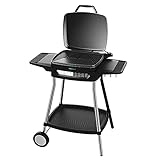 Cecotec Barbecue elettrico Perfect Country 2000 EasyMove, 2000 W, superficie mista e antiaderente, coperchio incernierato, termostato regolabile, vassoio grasso