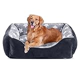 FURTIME Cuccia Cane Letto per Cani Cuscino Lavabile e Antiscivolo Lettino Morbido Divano per Cani Cuccia Cane Interno Taglia Grande Brandina per Gatto XL(89x63x23cm) Nero