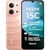 XIAOMI Redmi 15C, Smartphone 4+128GB, Display 6,9' 120Hz, 7,99mm, MediaTek Helio G81-Ultra, Dual camera da 50MP, Mega batteria da 6000mAh, Garanzia 2 anni, Arancione, Caricabatterie non incluso