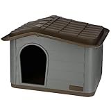 Kerbl Pet casa per gatti Paola Eco, grigio-verde/marrone, 60x51x41 cm, cuccia per gatti, 100% plastica riciclata, cani, gatti