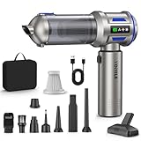 Yomile Aspirabriciole Senza Fili, 27000PA 4 in 1 Aspirapolvere per Auto Portatile,Aspiratore e Soffiatore con Motore Brushless Mini Aspirabriciole Senza Fili Potente per Auto Casa (AD10, 27000)