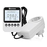 KETOTEK Misuratore Consumo Elettrico, Presa Wattmetro 16A con Schermo Separato, Misuratore di Potenza con LCD Retroilluminato, Contatore Energia Elettrica con Protezione da Sovraccarico