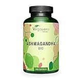 ASHWAGANDHA BIO Pura Vegavero® | 670 mg per capsula | con il 2% di Withanolidi | SENZA ADDITIVI | Polvere di Withania Somnifera | Premium Organic Ashwaganda | 180 capsule | Vegan