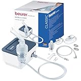Beurer IH 16 Aerosol con tecnologia ad aria compressa mediante compressore, design compatto, per il trattamento delle vie respiratorie, adatto per adulti e bambini, facile da pulire