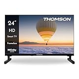 Thomson 24 Pollici (60cm) HD LED Smart TV, Wi-Fi, Controllo Vocale, HDR10, Dolby Audio, Triplo Sintonizzatore (Cavo/Satellite/Antenna), HDMI, USB, 1.5GB RAM, 8GB Flash – 24HT2S15