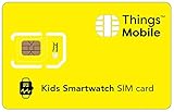 SIM Card per KIDS SMARTWATCH - Things Mobile - con copertura globale e rete multi-operatore GSM/2G/3G/4G LTE, senza costi fissi, senza scadenza e tariffe competitive, senza credito incluso